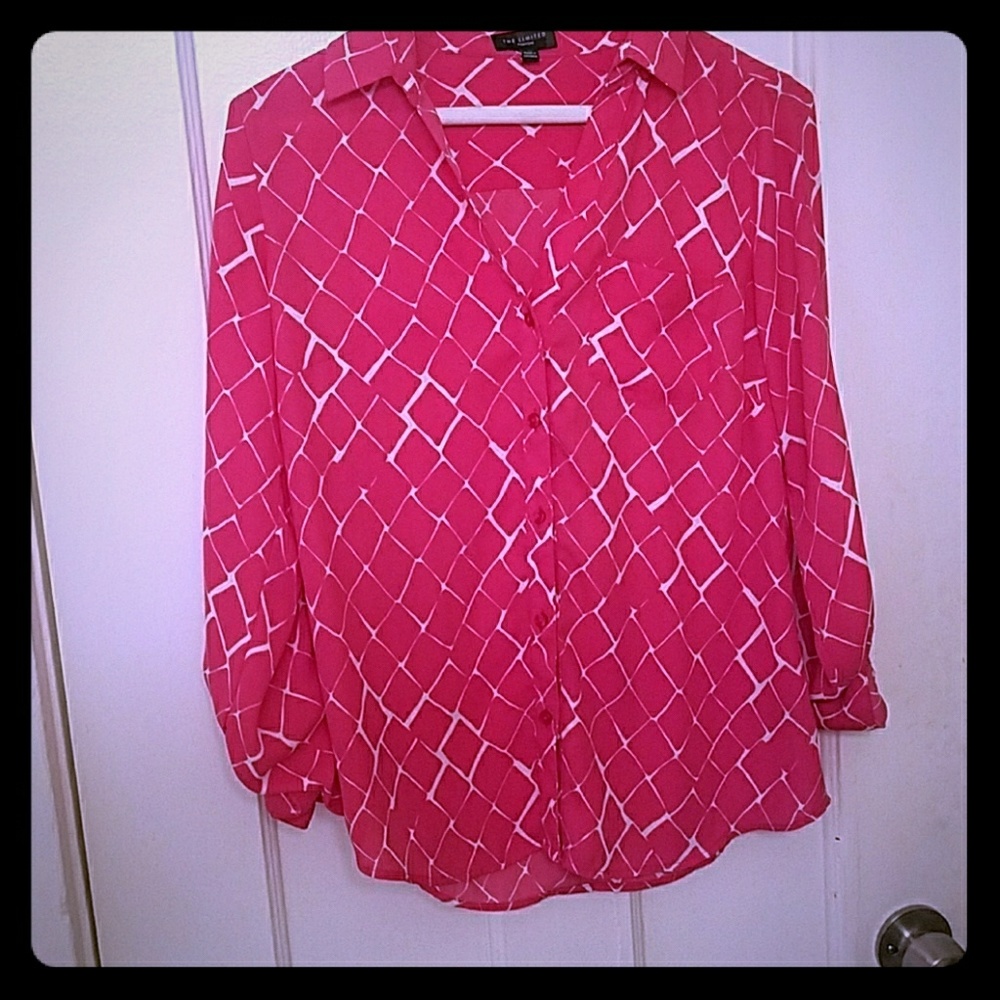 THE LIMITED Pink Button-down